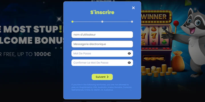 Processus d'inscription